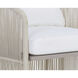 Allariz Greige / Stinson White Outdoor Dining Armchair